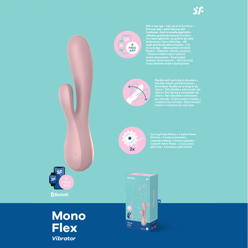 Mauve App Controlled USB Rechargeable Rabbit Vibrator