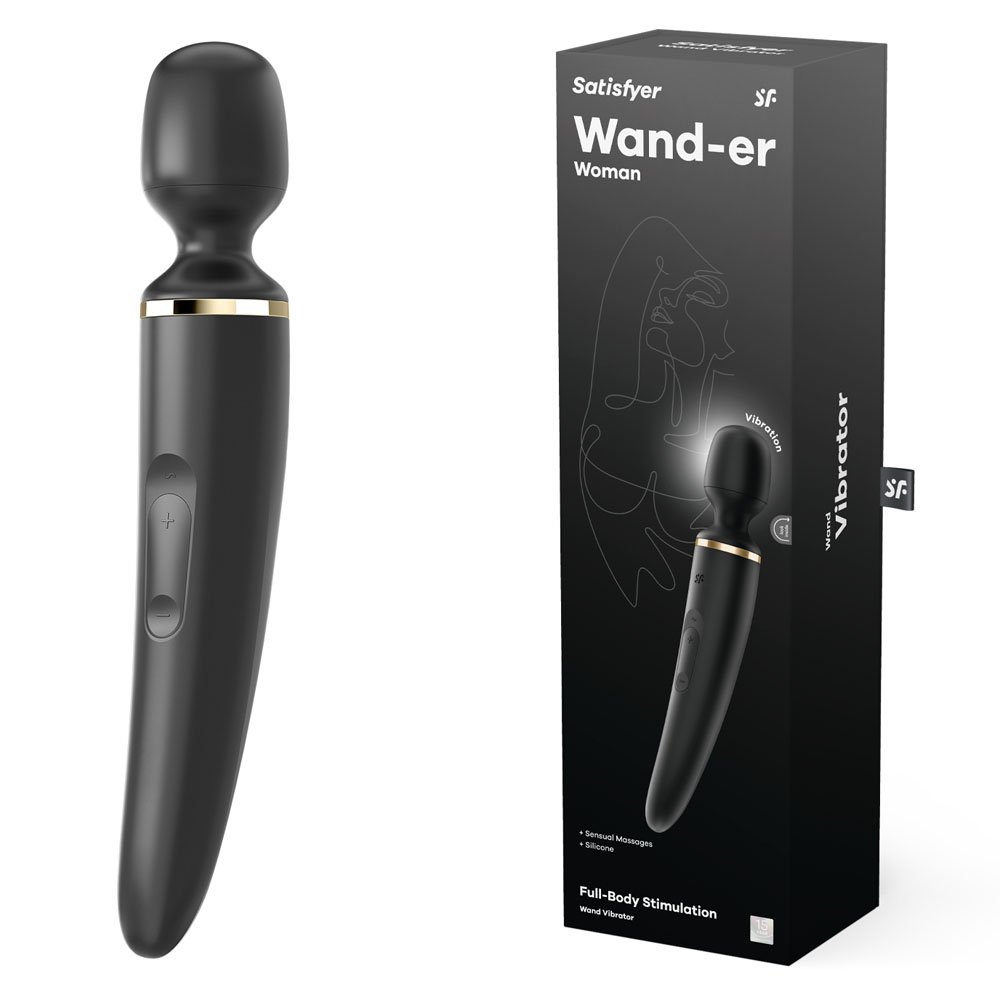 Black USB Rechargeable Massager Wand