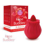 Red USB Rechargeable Flicking Rose Stimulator