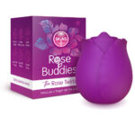 Purple USB Rechargeable Twirling Rose Stimulator
