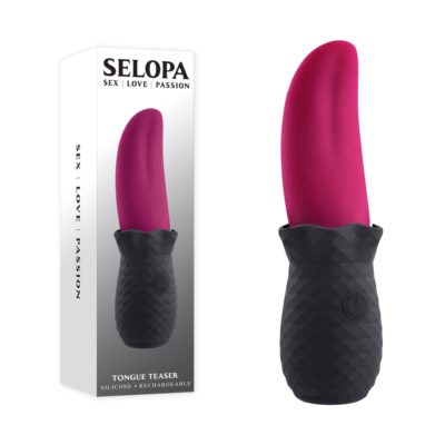 Pink/Black USB Rechargeable Vibrating Tongue Stimulator