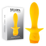 Yellow 13.5 cm USB Rechargeable Vibrating Anal Plug