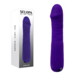 Purple 17 cm USB Rechargeable Thrusting Vibrator