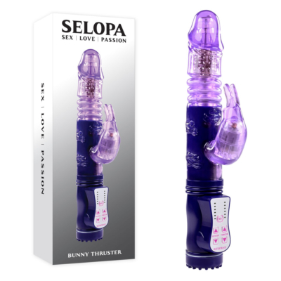Purple 24.8 cm Thrusting Rabbit Vibrator