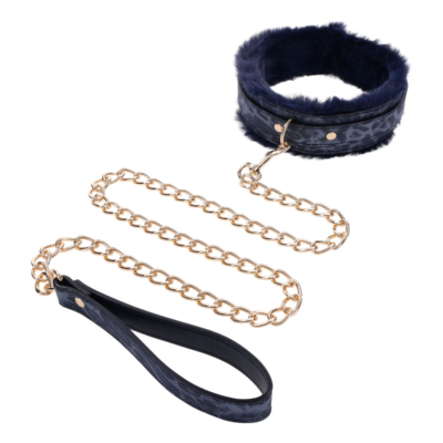 Navy Blue/Gold Furry Restraint