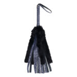 Navy Blue/Black Furry Flogger Whip