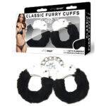 Black Furry Restraints with Bonus Eye Mask