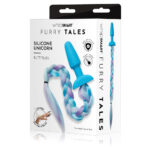 Blue 8.9 cm Butt Plug with Unicorn Tail
