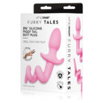 Pink 8.9 cm Butt Plug with Pig Tail