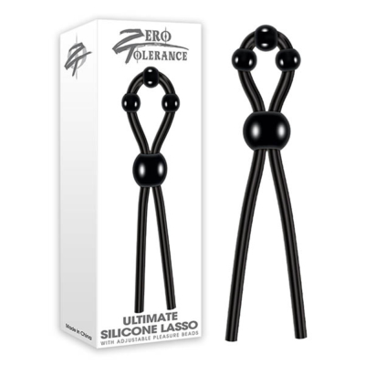 Black Silicone Adjustable Lasso Cock Ring