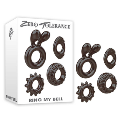 Black Cock Rings - Set of 4