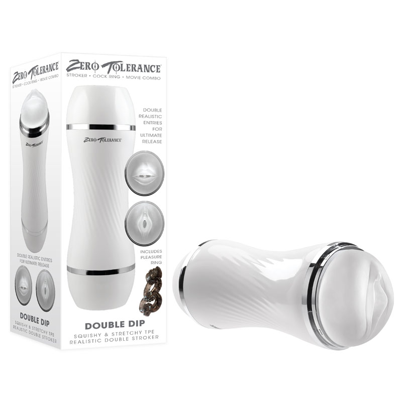 White/Clear 21.2 cm Double Ended Stroker