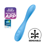 Blue USB Rechargeable Vibrator with App Control