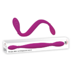 Purple 36.5 cm (14.5'') USB Rechargeable Dual Vibrating Double Dong
