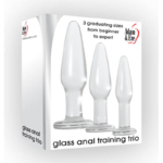 Clear Glass Butt Plugs - Set of 3 Sizes