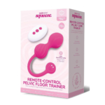 Pink USB Rechargeable Weighted Kegel Balls with Remote