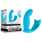 Blue USB Rechargeable Wearable Butterfly Vibrator