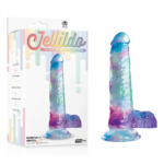 Clear Coloured 15.2 cm Dildo