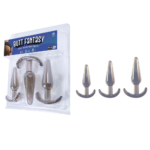 Black Beginners Butt Plugs - Set of 3 Sizes