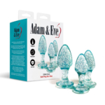Glitter Blue Butt Plugs - Set of 3 Sizes