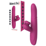 Purple 22.5 cm USB Rechargeable Spinning & Thrusting Rabbit Vibrator