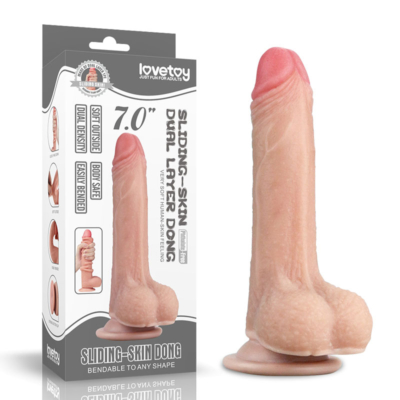 Flesh 17.8 cm (7'') Dong with Flexible Skin