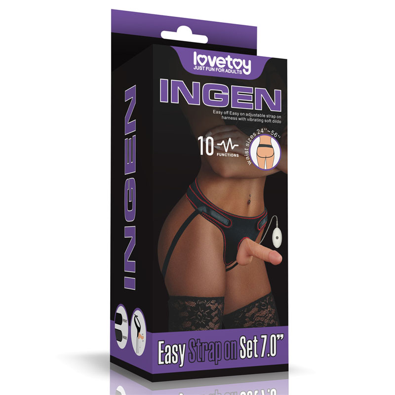 Flesh 17.8 cm (7'') Vibrating Strap-On
