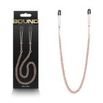 Rose Gold Nipple Clamps with Chain