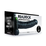 Black 18 cm Vibrating Hollow Strap-On