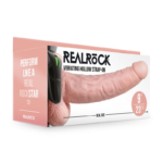 Flesh 23 cm Vibrating Hollow Strap-On