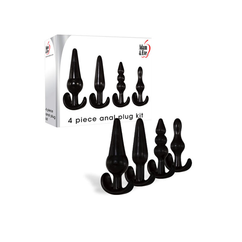 Black Butt Plugs - Set of 4 Sizes