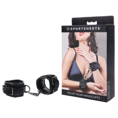 SPORTSHEETS Velvet Noir Handcuffs