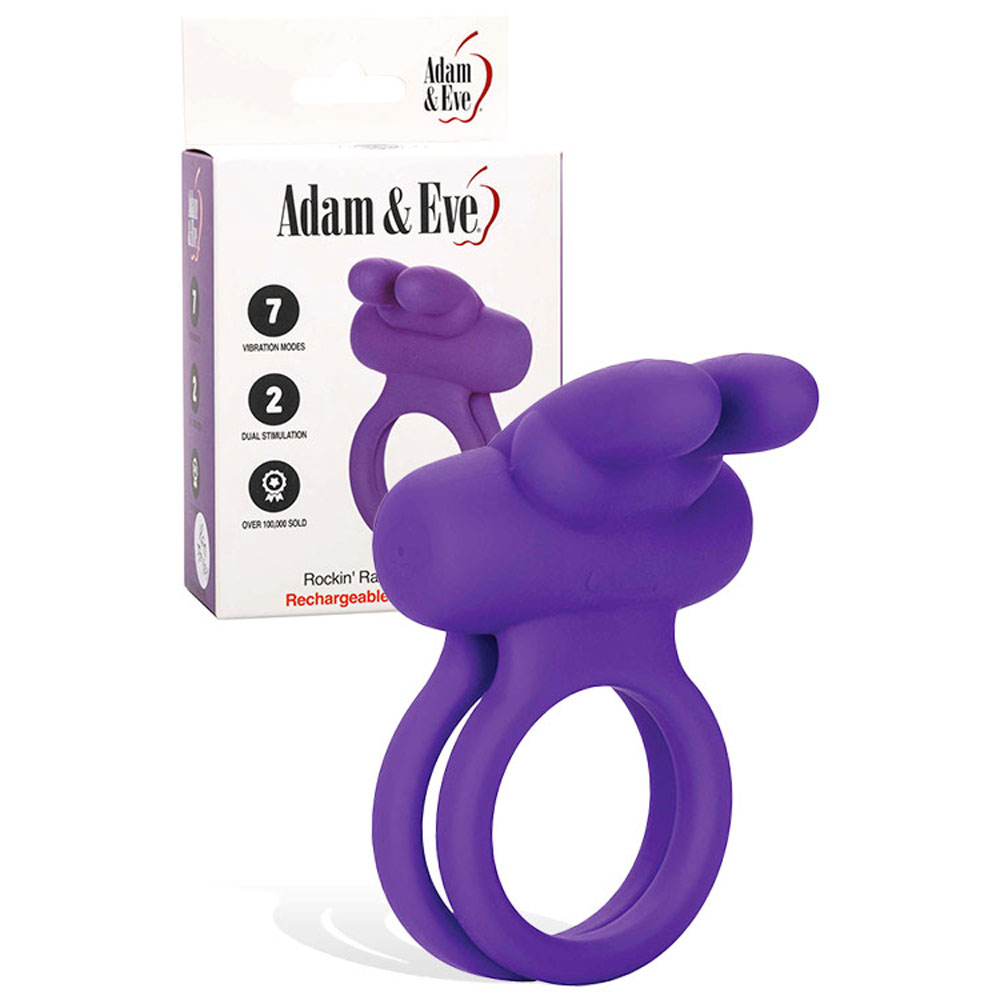 Purple USB Rechargeable Cock & Balls Ring