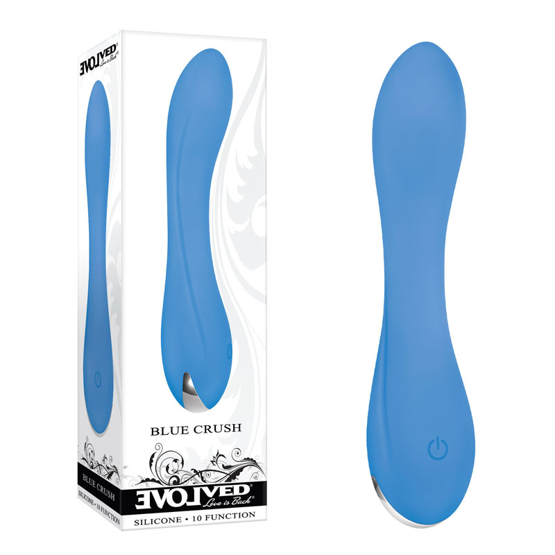 Blue 12 cm USB Rechargeable Mini Vibrator