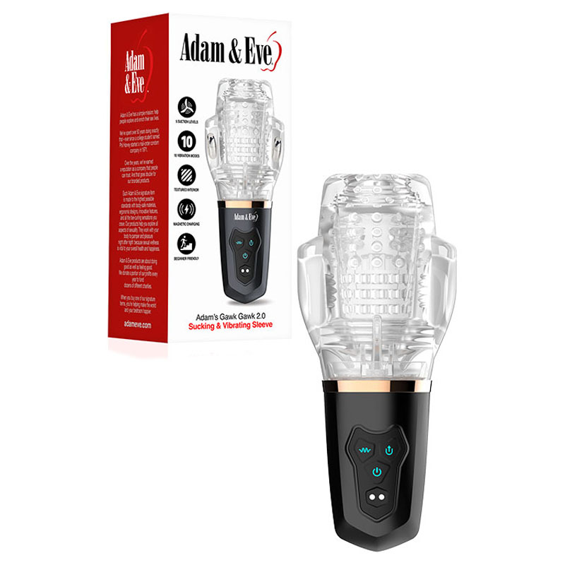 Clear USB Rechargeable Rotating & Vibrating Masturbator