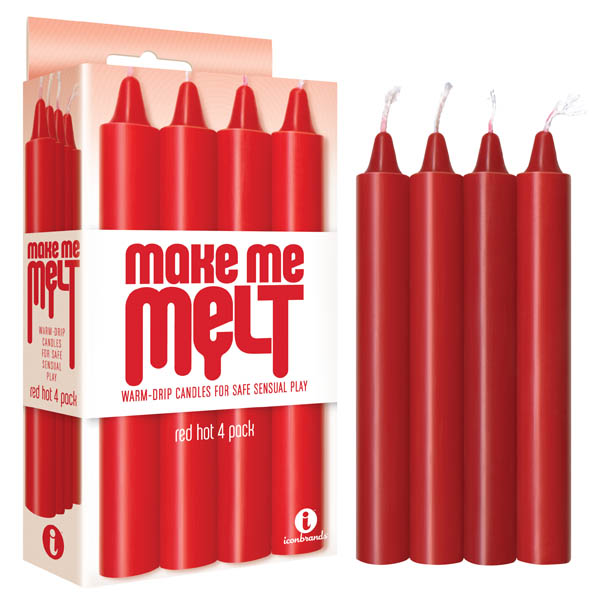 Red Hot Drip Candles - 4 Pack