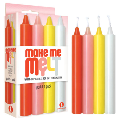 Pastel Drip Candles - 4 Pack