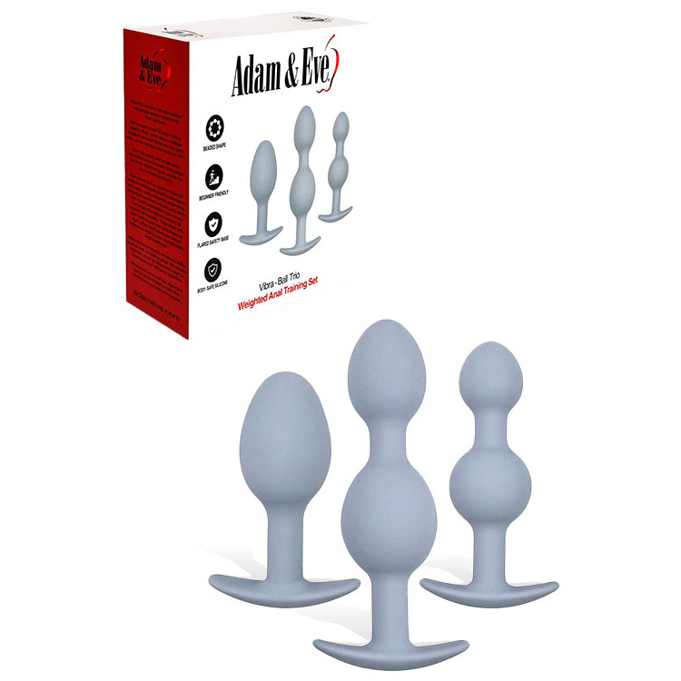 Grey Weighted Anal Training Set - Set of 3 Plugs
