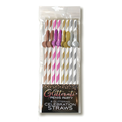 Coloured Party Straws - 8 Pack