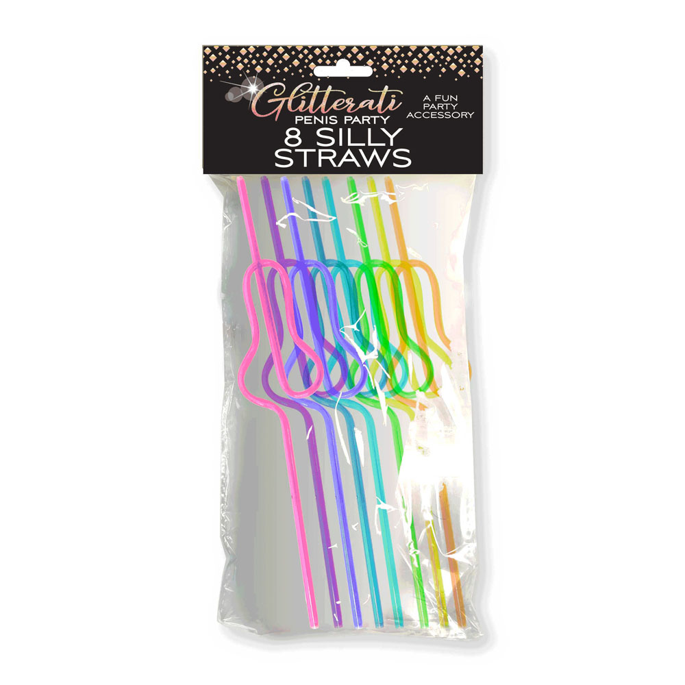 Coloured Hen's Party Straws - 8 Pack