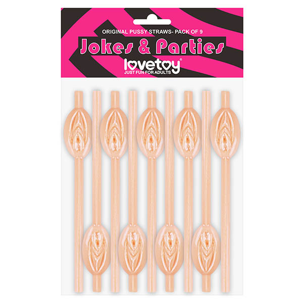 Flesh Pussy Straws - Set of 9