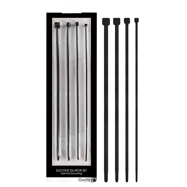 Black Silicone Urethral Sound Set