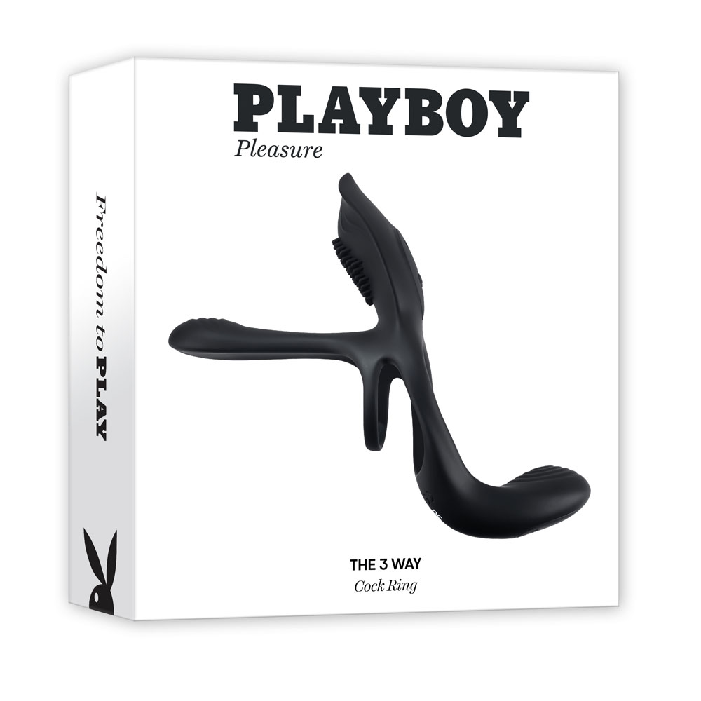 Black USB Rechargeable Vibrating Cock Ring with Wireless Remote