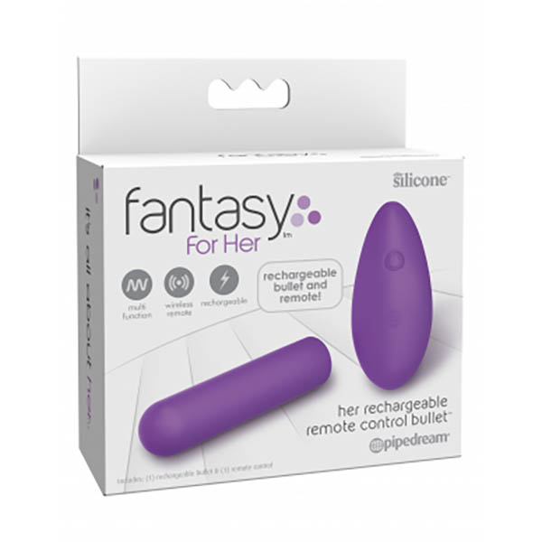 Purple USB Rechargeable Bullet with Wireless Remote