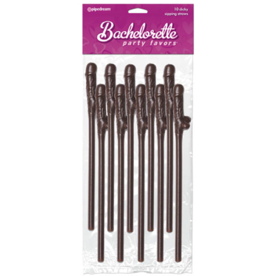 Chocolate Coloured Straws - Set of 10