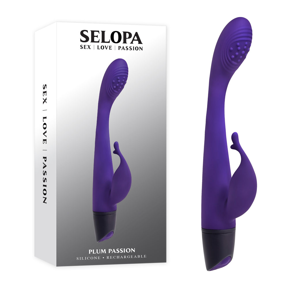 Purple 18.3 cm USB Rechargeable Rabbit Vibrator