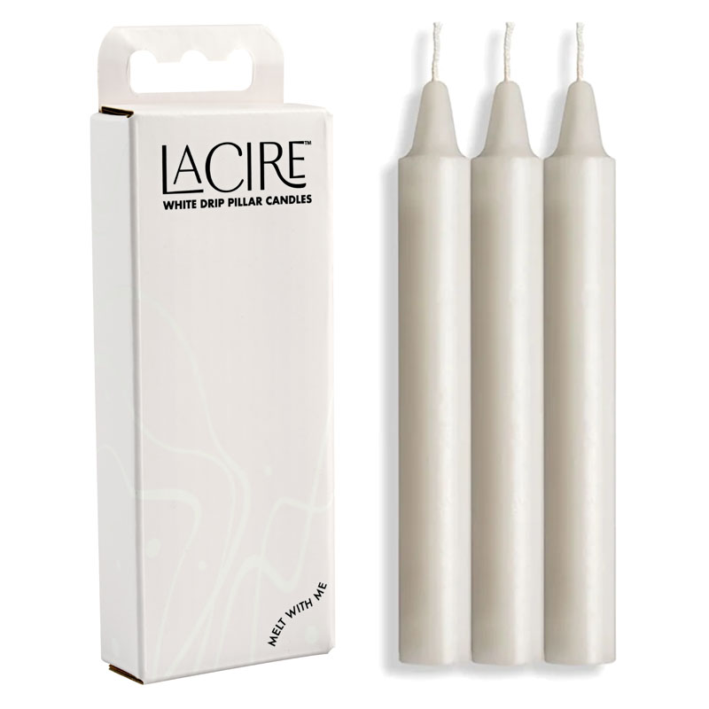 White Drip Candles - Set of 3