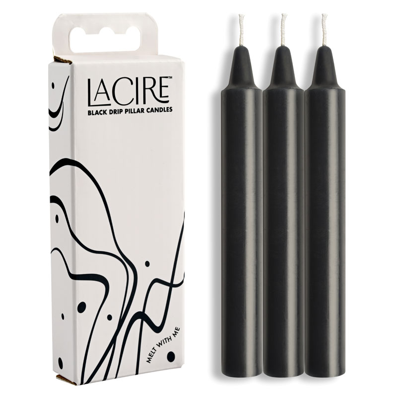 Black Drip Candles - Set of 3
