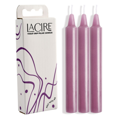 Violet Drip Candles - Set of 3