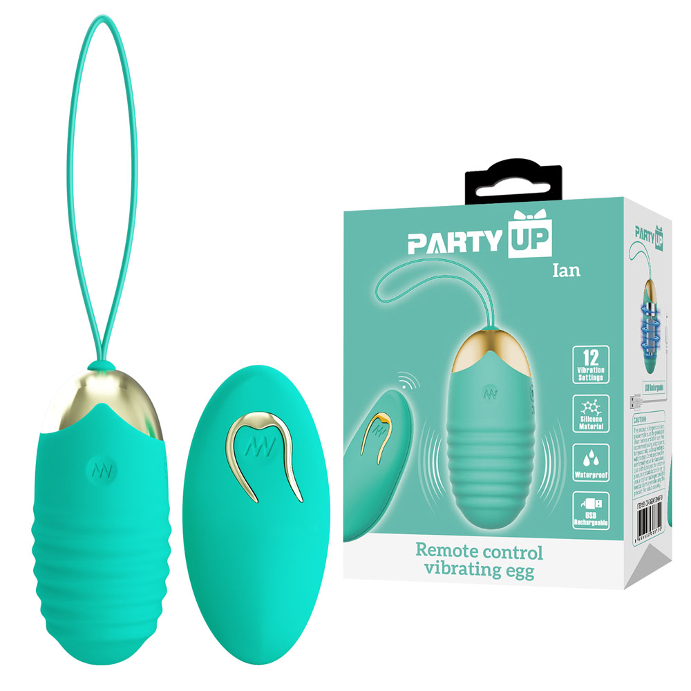 Teal USB Rechargeable Vibrating Egg with Wireless Remote